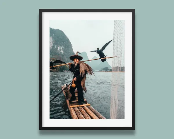 Yangshuo Cormorant Fisherman Travel Poster