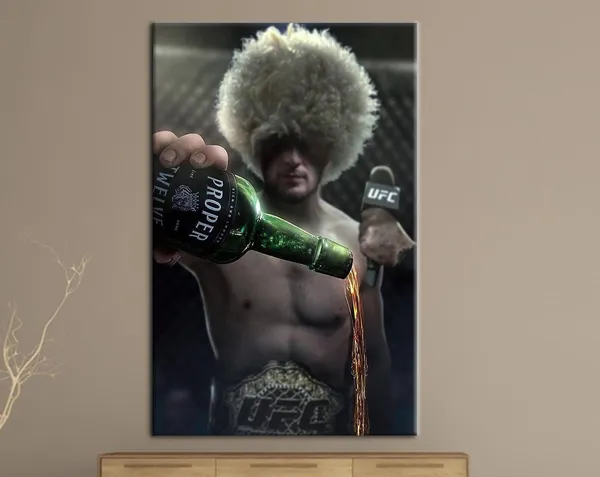 Khabib Nurmagomedov Famous Fighter Motivation Poster