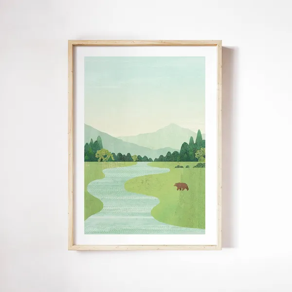 Bear Print by Henry Rivers, Wilderness Art Poster