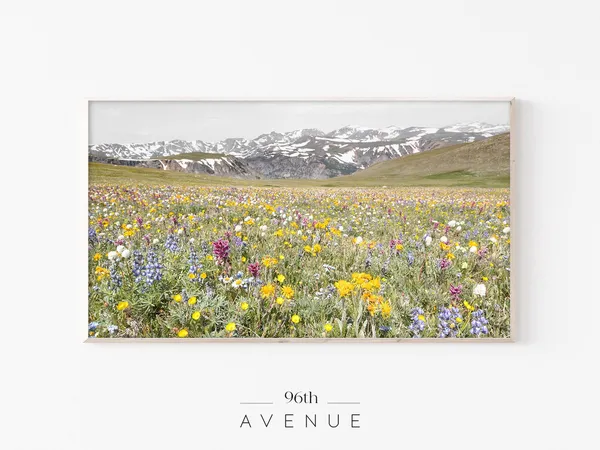 Spring Flower Field Botanical Wall Art Print
