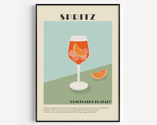 Spritz Kitchen Art Print, Cocktail Wall Poster