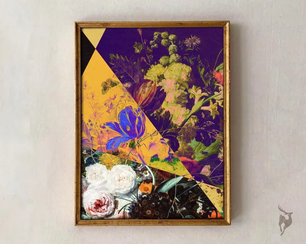 Maximalist Flower Print, Eclectic Gallery Wall Art Print