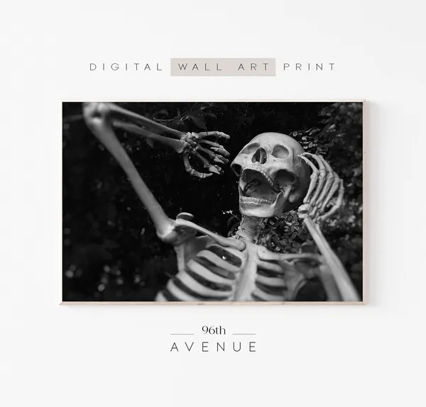 Halloween Skeleton Art Print