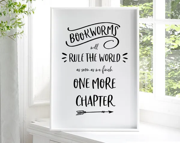 Book Worm - Bookish Quote Art Print