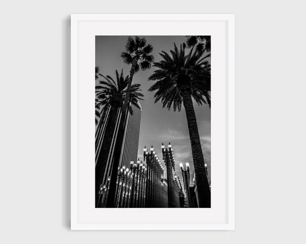 Los Angeles Landscape Black & White Art Print