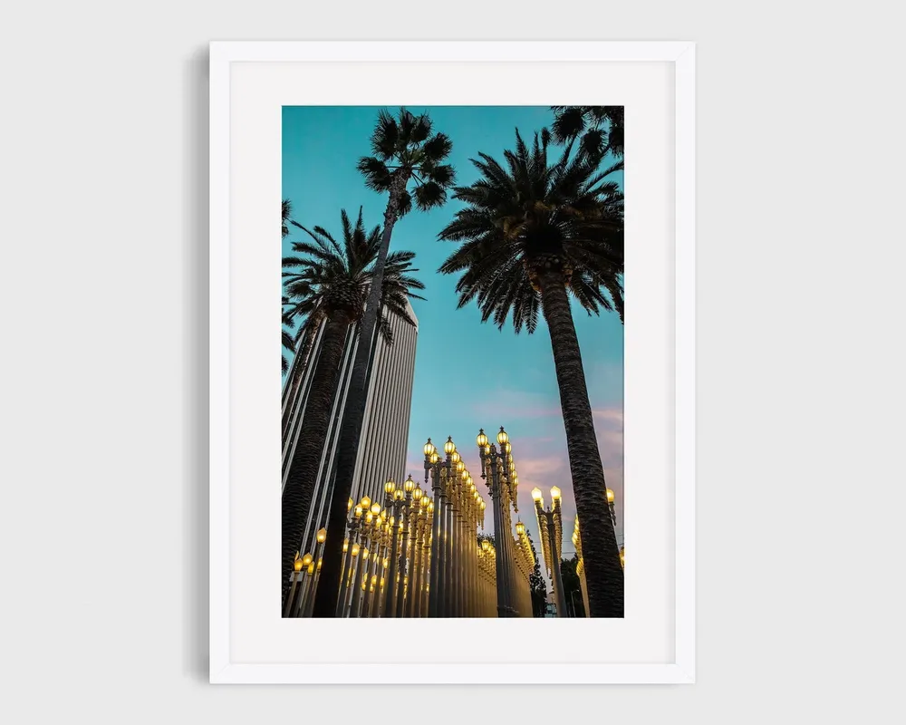 Lacma Los Angeles Night Lights Travel Poster
