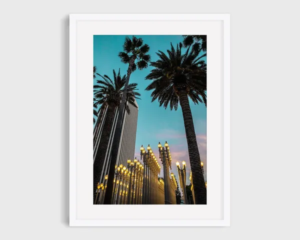 Lacma Los Angeles Night Lights Travel Poster