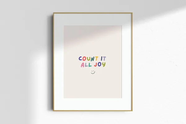 Count It All Joy Modern Christian Art Print