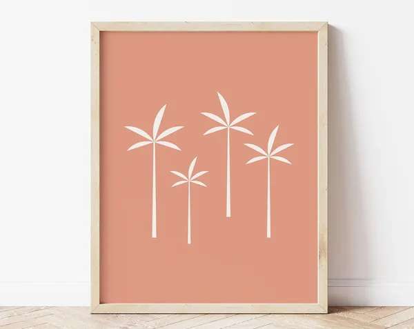Palm Tree Boho Beach Nursery Art Print