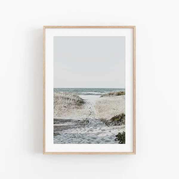 Denmark Scandinavian Baltic Beach Travel Poster