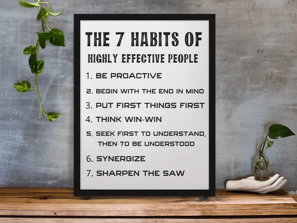 Stephen R. Covey Quote, 7 Habits Art Print