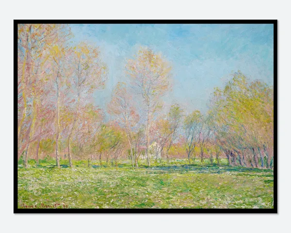 Monet Spring In Giverny 1890 Vintage Poster Print