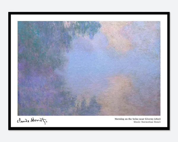 Monet Morning On The Seine Near Giverny Vintage Art Print