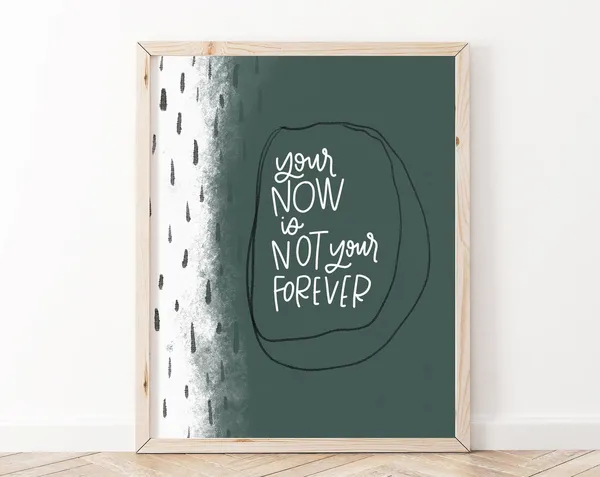 Mental Health Positive Affirmations Poster, Therapist Office