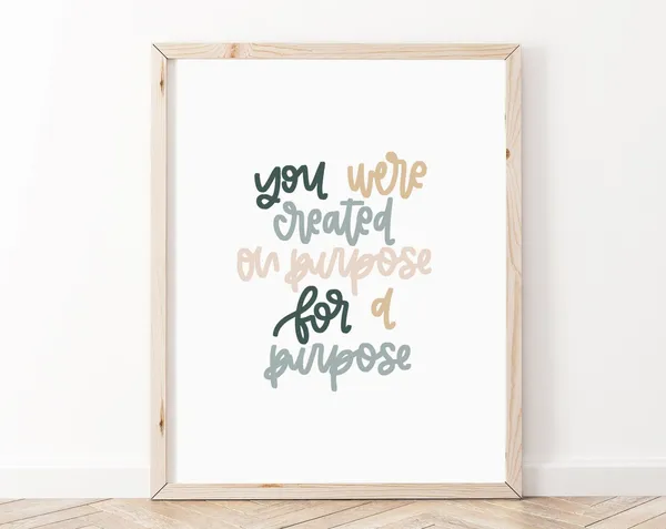 Positive Affirmations Christian Motivational Quote Art Print