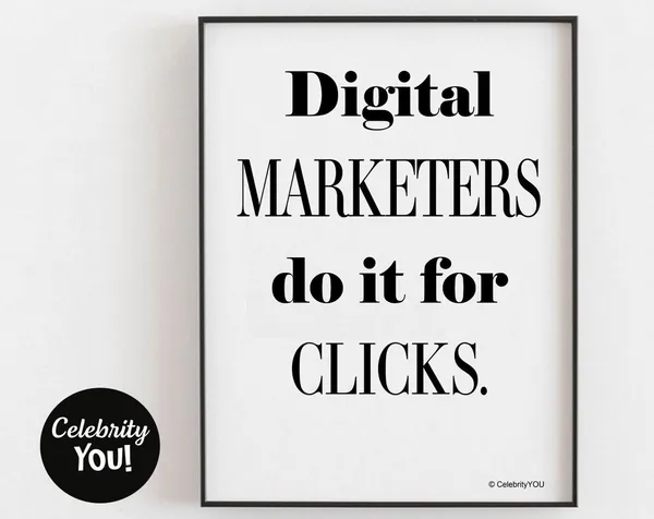 Marketing Poster Print, Funny Office Decor Quote