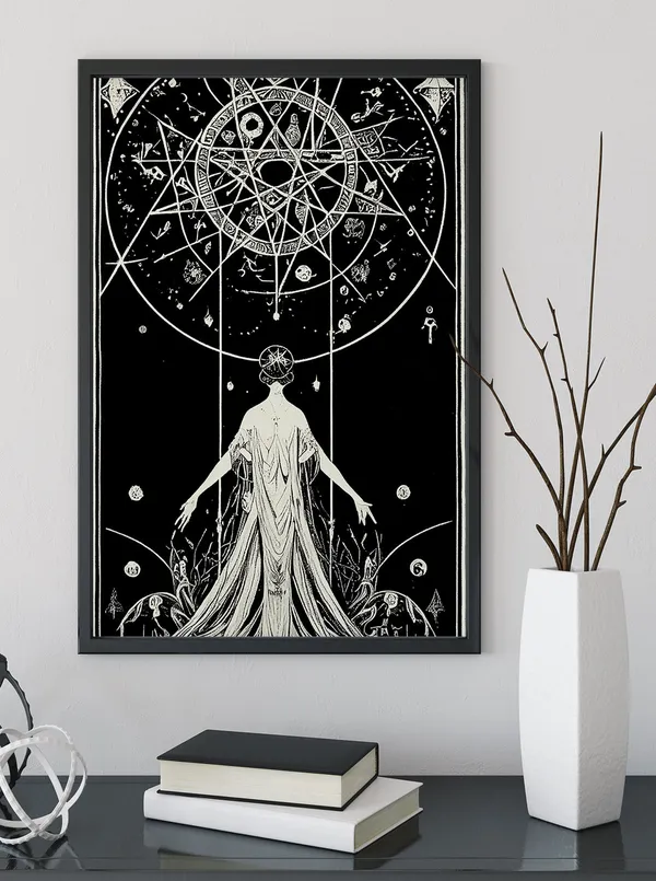 Deco Pagan Goddess - Bohemian Poster Print