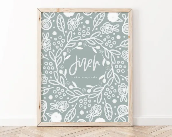 Jireh Bible Verse Christian Scripture Art Print