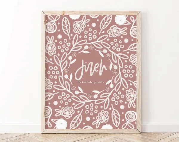 Jireh The God Who Provides Christian Scripture Print