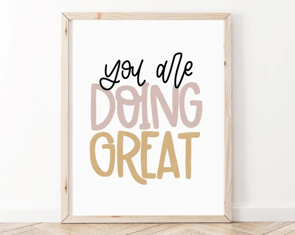 Affirmation Poster, Mental Health Motivational Art Print