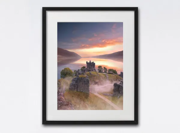 Urquhart Castle, Loch Ness Scotland Travel Poster
