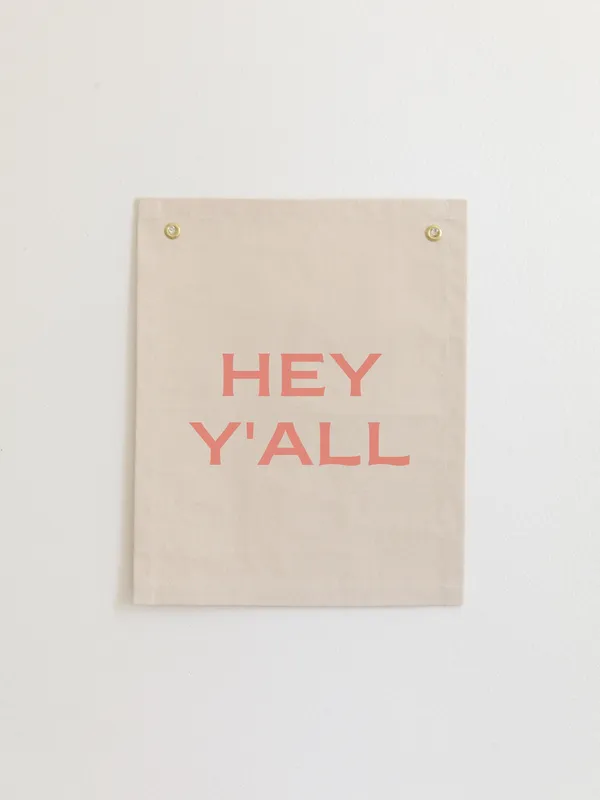 Hey Yall Banner Western Wall Decor Art Print