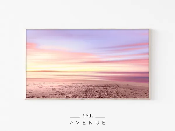 Beach Sunset Coastal Landscape Art Print