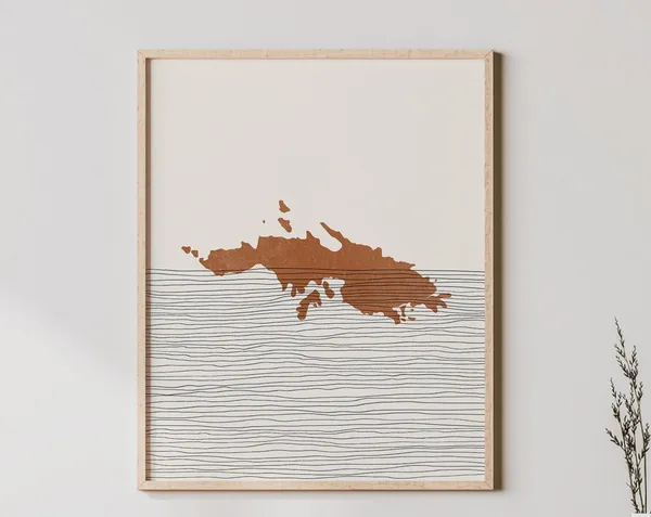 Saint Thomas Boho Travel Poster, US Virgin Islands