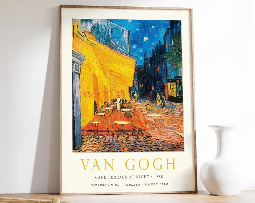 Van Gogh Cafe Terrace At Night Poster