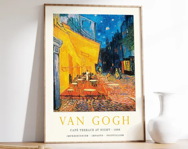 Van Gogh Cafe Terrace At Night Poster