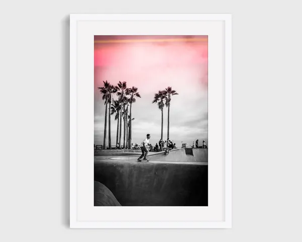 Venice Beach Skateboard Wall Art Print, Los Angeles