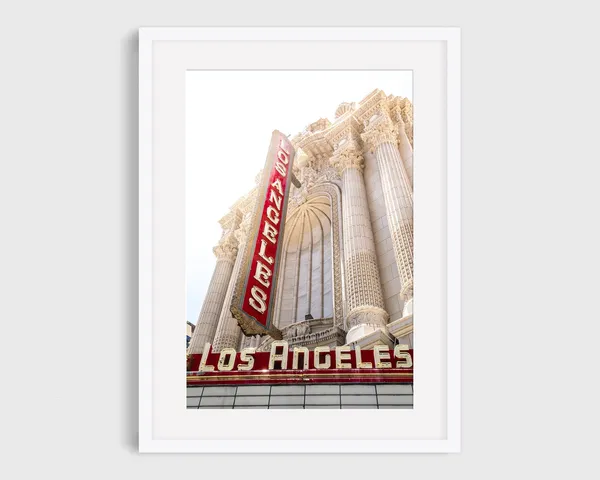 Los Angeles Theater, Urban Landscape Art Print