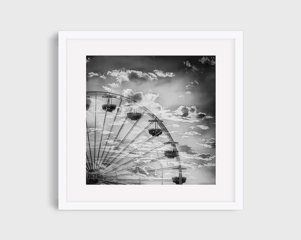Ferris Wheel Photo, Santa Monica Pier Travel Poster