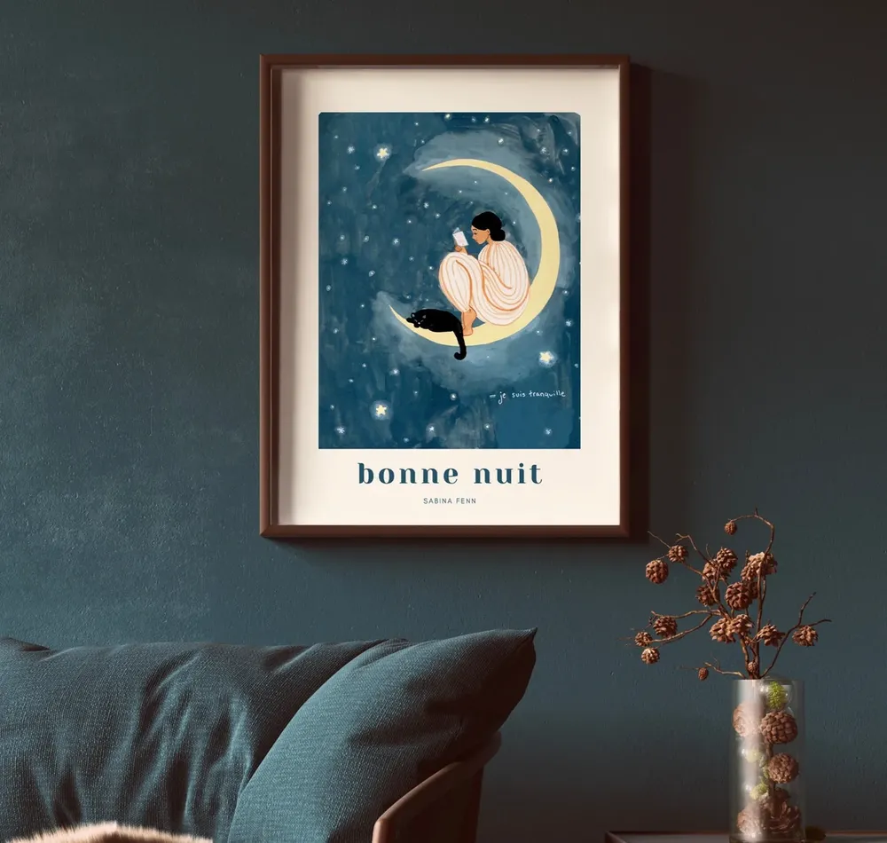 Moon Bedroom Wall Art Print - Image 3
