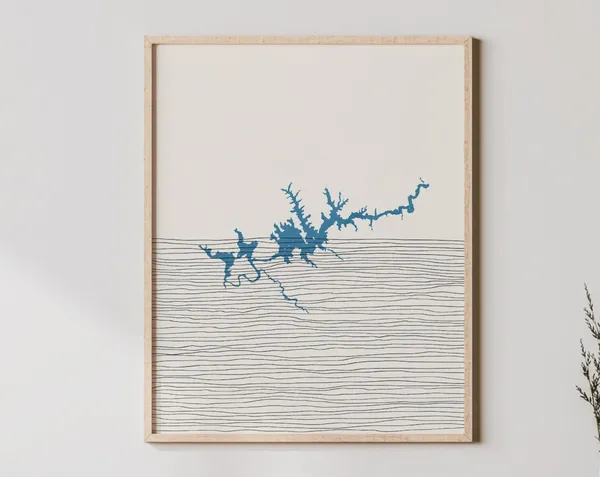 Lake Powell Boho Art Print, Utah Lakehouse Decor