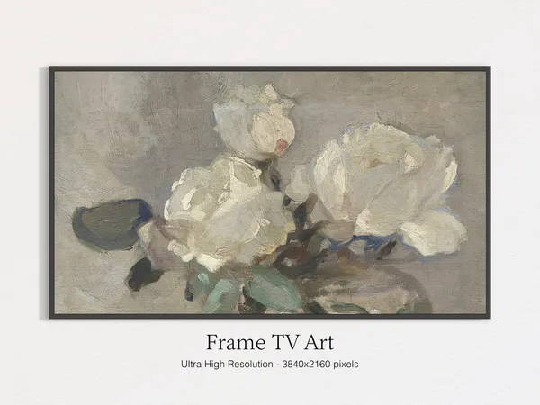 Frame TV Vintage Flower Botanical Poster