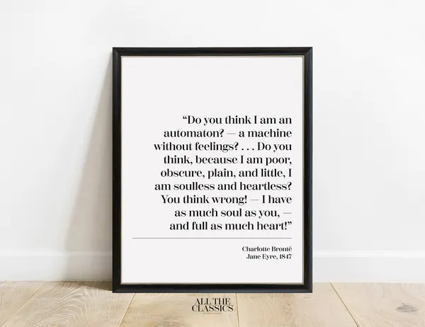 Charlotte Brontë Jane Eyre Minimalist Art Print