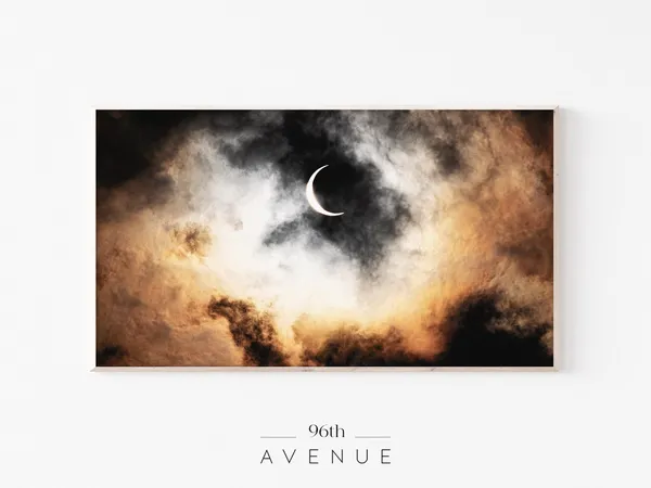 Halloween Crescent Moon Art Print