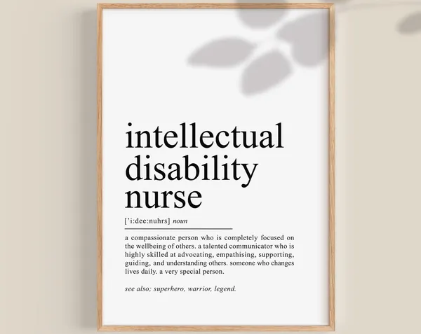 Intellectual Disability Nurse Definition Poster