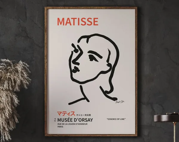Matisse Nadia One-Line Art Poster