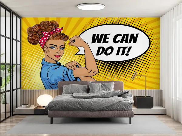 Woman Power Abstract Pop Art Poster Print