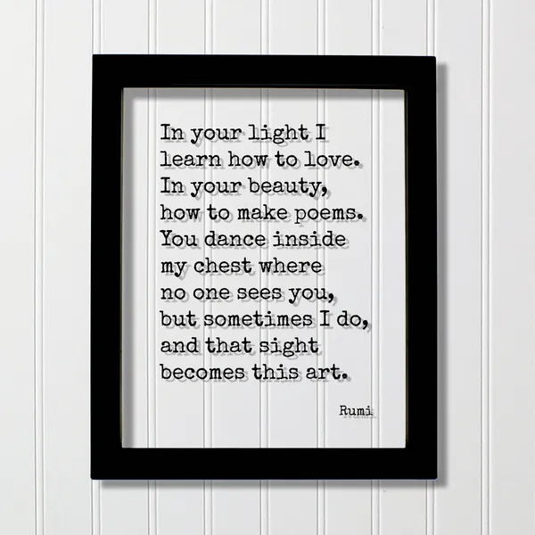 Rumi Quote Art Print, Typography Wall Decor