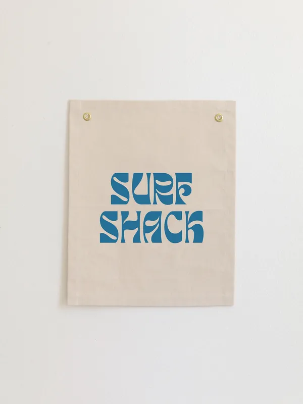 Surf Shack Banner Pennant, Coastal Nursery Decor