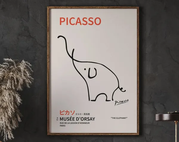 Picasso Elephant Modern Art Print