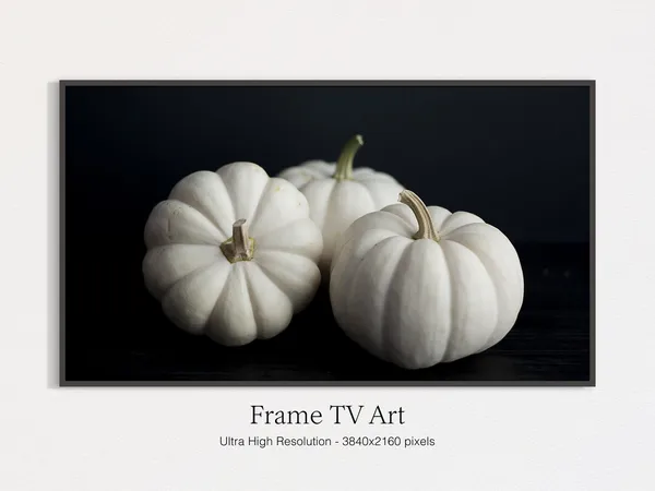 White Pumpkin Still Life, Fall Squash Art Print