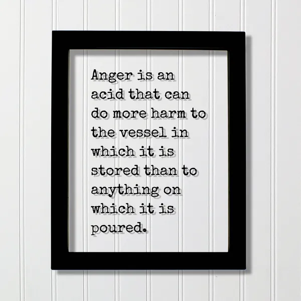 Anger Is an Acid Quote Art Print