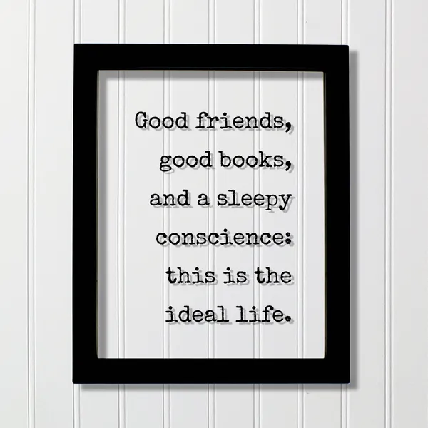 Good Friends, Books, and a Sleepy Conscience Art Print