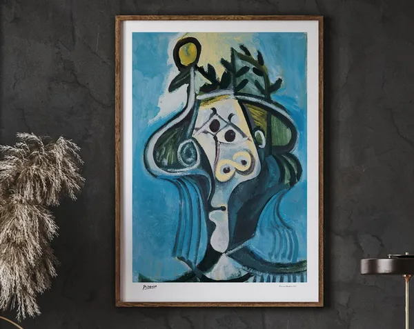 Pablo Picasso Femme Mougins 1971 Surrealism Art Print