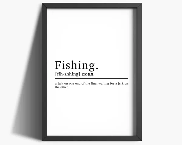 Fishing Definition Art Print, Angler Gift for Him