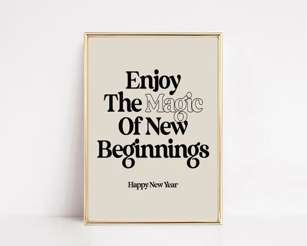 New Year's Eve 2023 Inspirational Wall Art Print